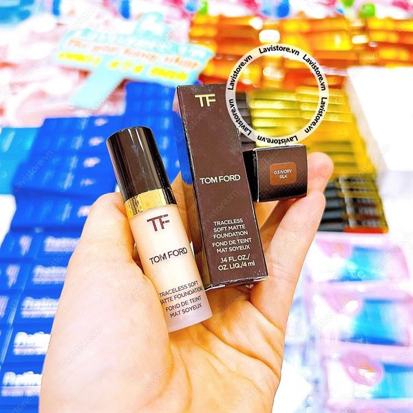 (09/2025) Kem nền TOMFORD Traceless Soft Matte Fullbox 4ml - #0.3 Ivory Silk