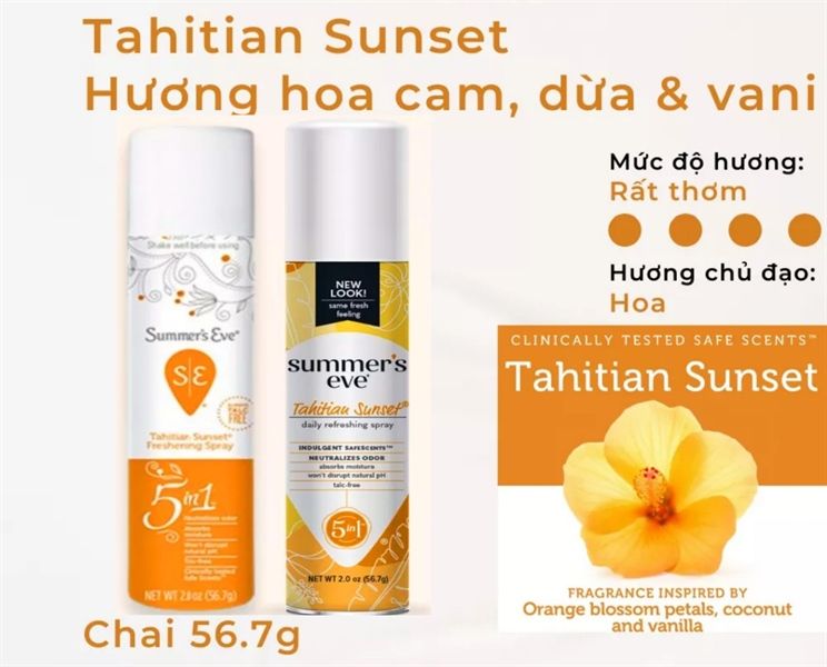 Xịt thơm kháng khuẩn Summer’s Eve 56,7ml - ULTRA (Hương hoa tươi mát)