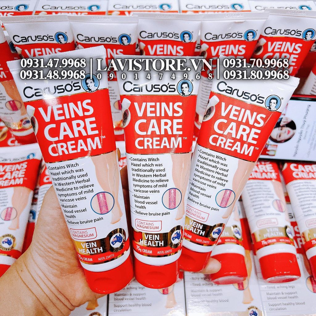 (12/2025) Kem bôi tĩnh mạch Veins Care Caruso's 75g