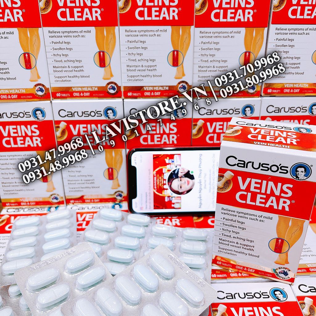 (12/2025) Kem bôi tĩnh mạch Veins Care Caruso's 75g