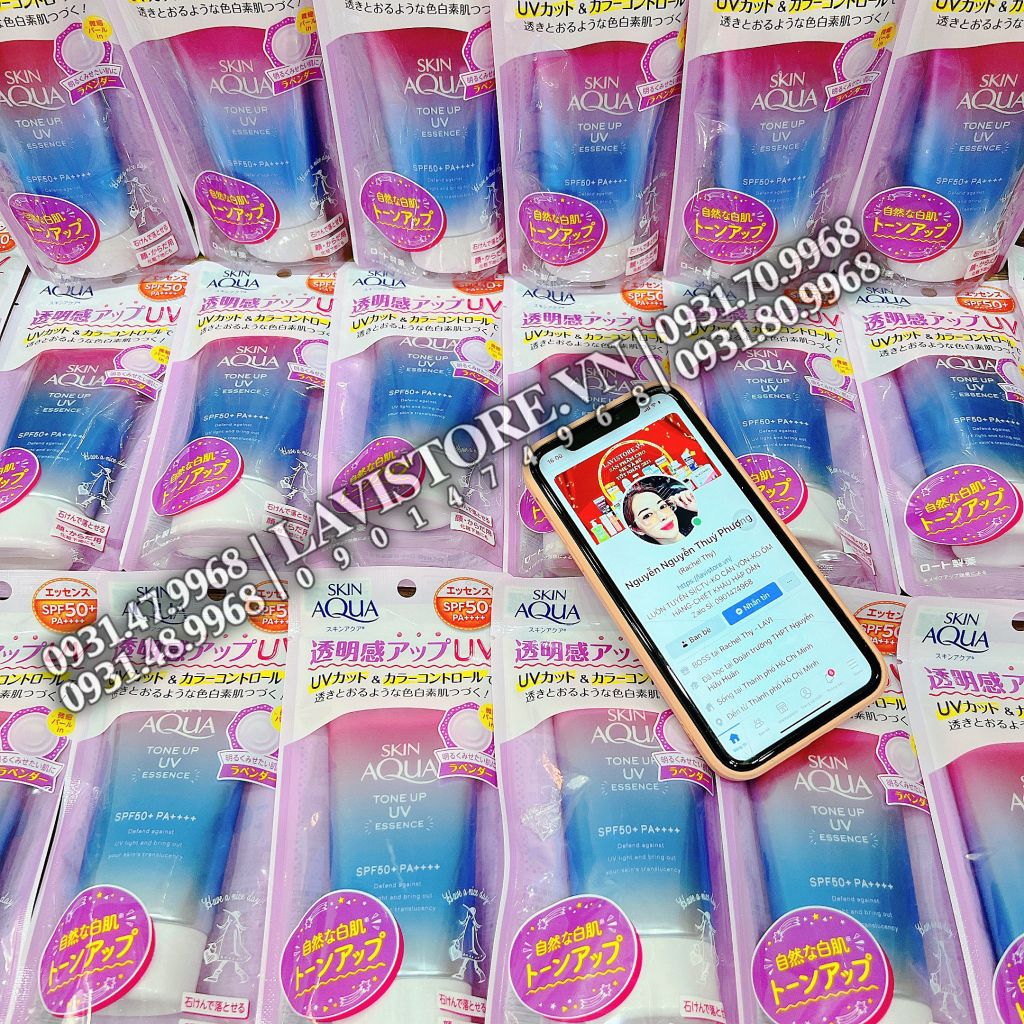 (XANH LÁ) KCN Skin Aqua Tone Up Essence SPF50+ 80g