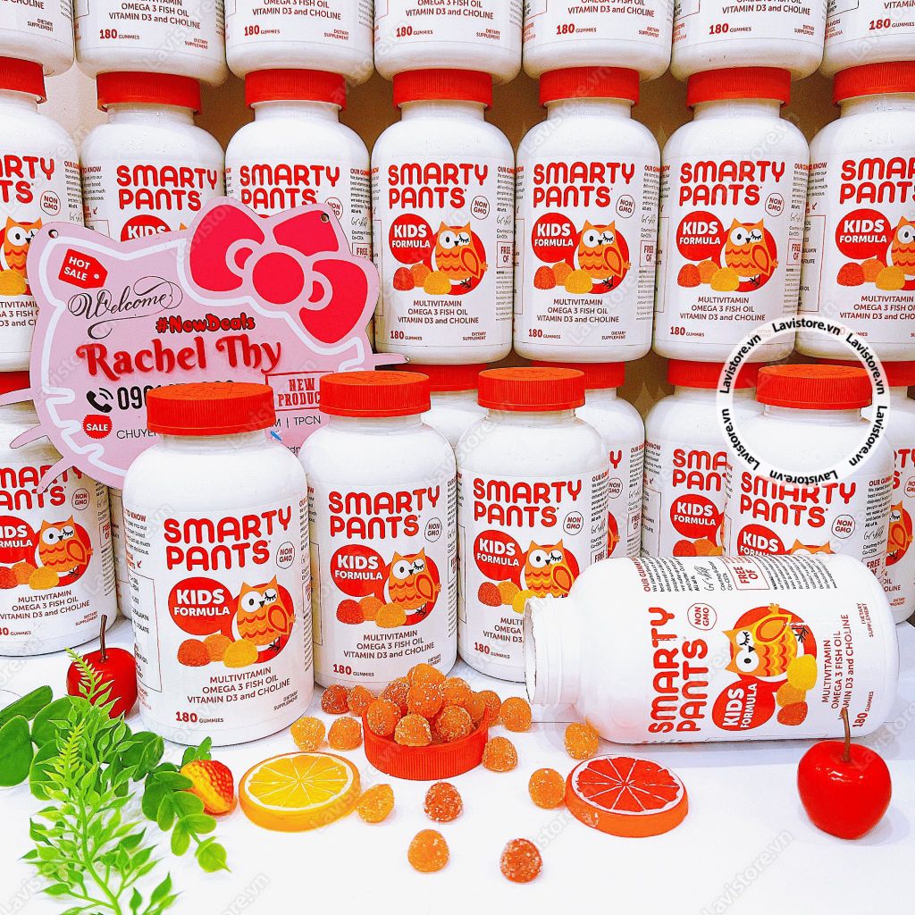 (07-09/2024) Kẹo Multivitamin Omega Fish Oil Smarty Pants Kids 180 viên