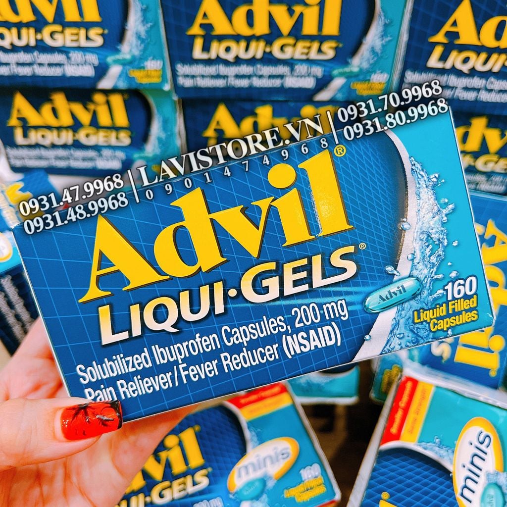 (08/2023) Thuốc giảm đau Advil 200v dạng Gel