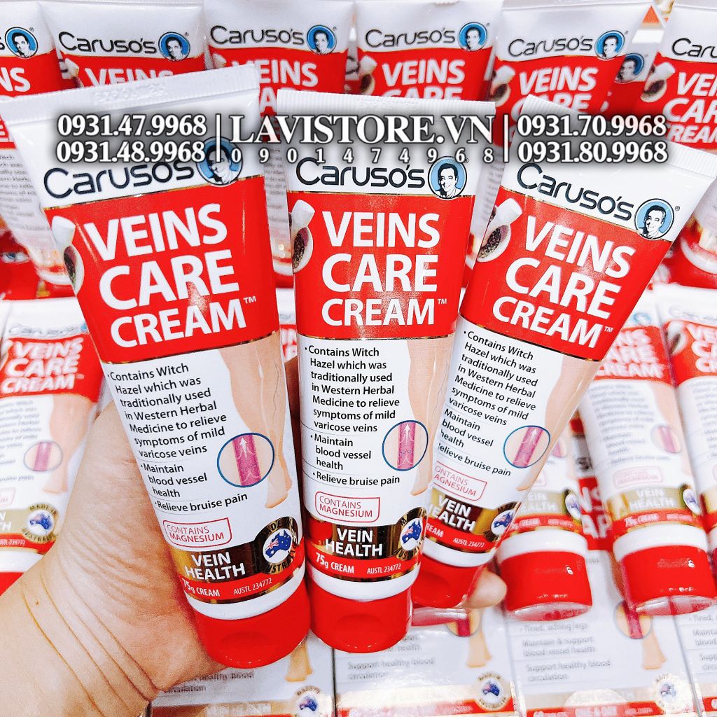 (12/2025) Kem bôi tĩnh mạch Veins Care Caruso's 75g