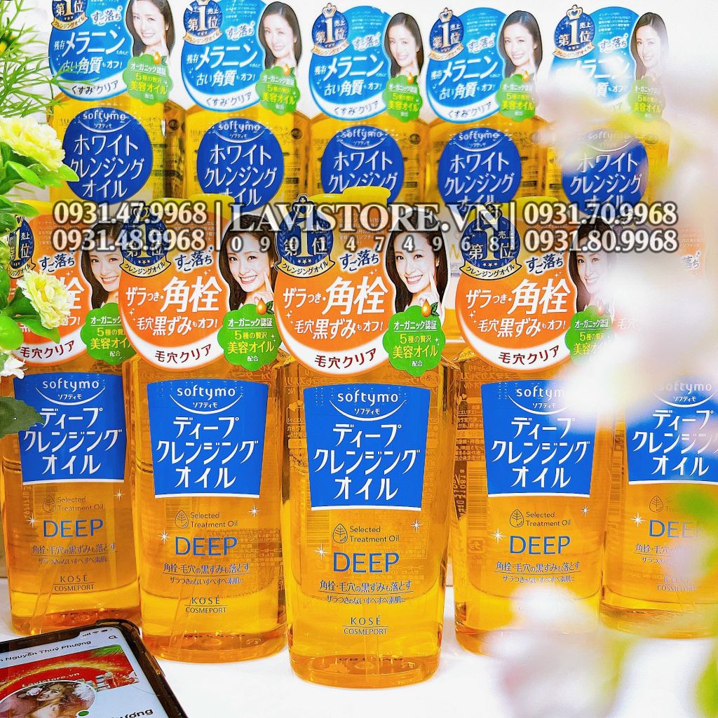 Dầu tẩy trang Kose WHITE Softymo 230ml - Màu vàng vòi trắng