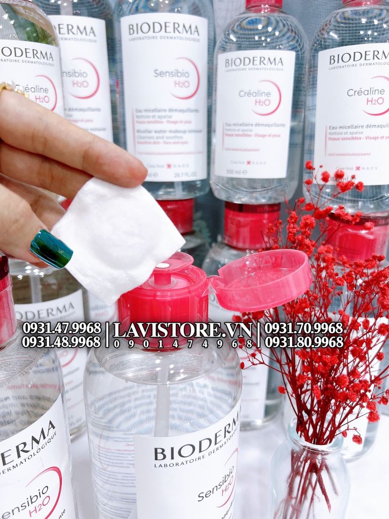 (07/2026) Tẩy trang Bioderma NẮP NHÚN 850ml - MÀU HỒNG