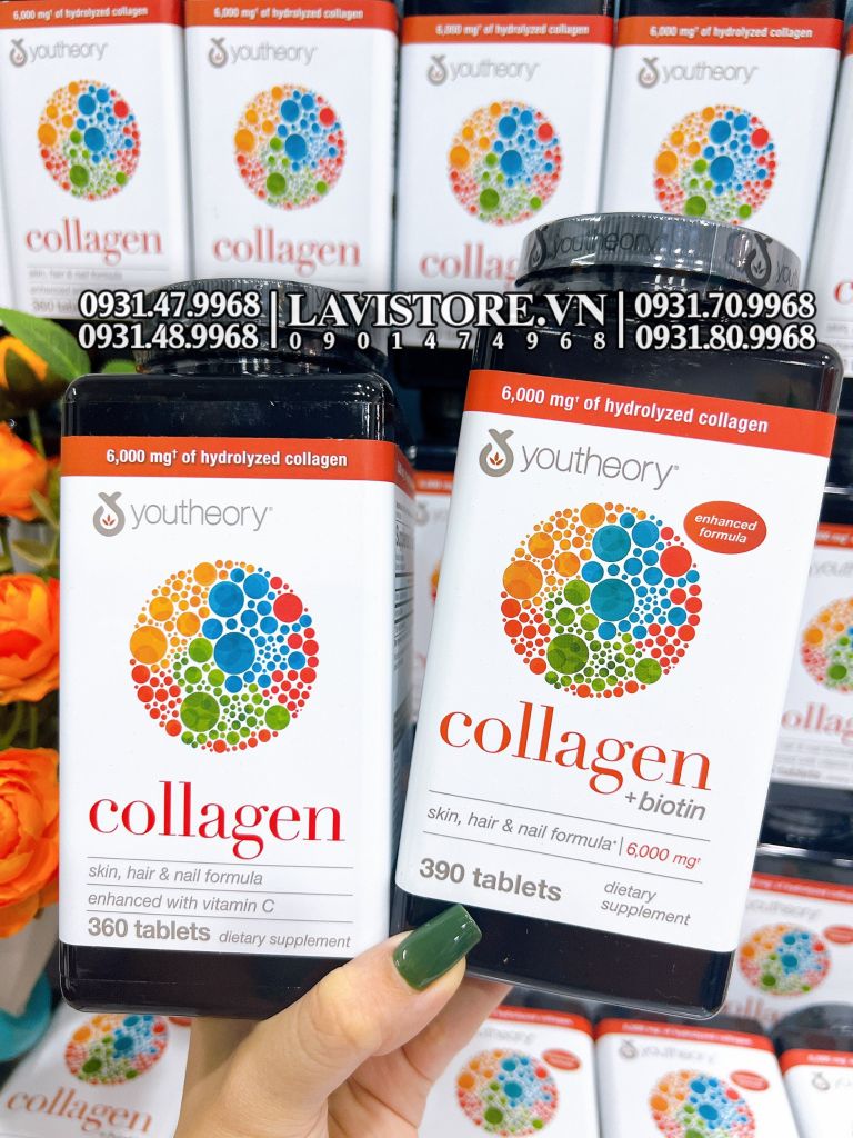 (03/2025) Collagen Youtheory 123 - 390 viên (+ Biotin)