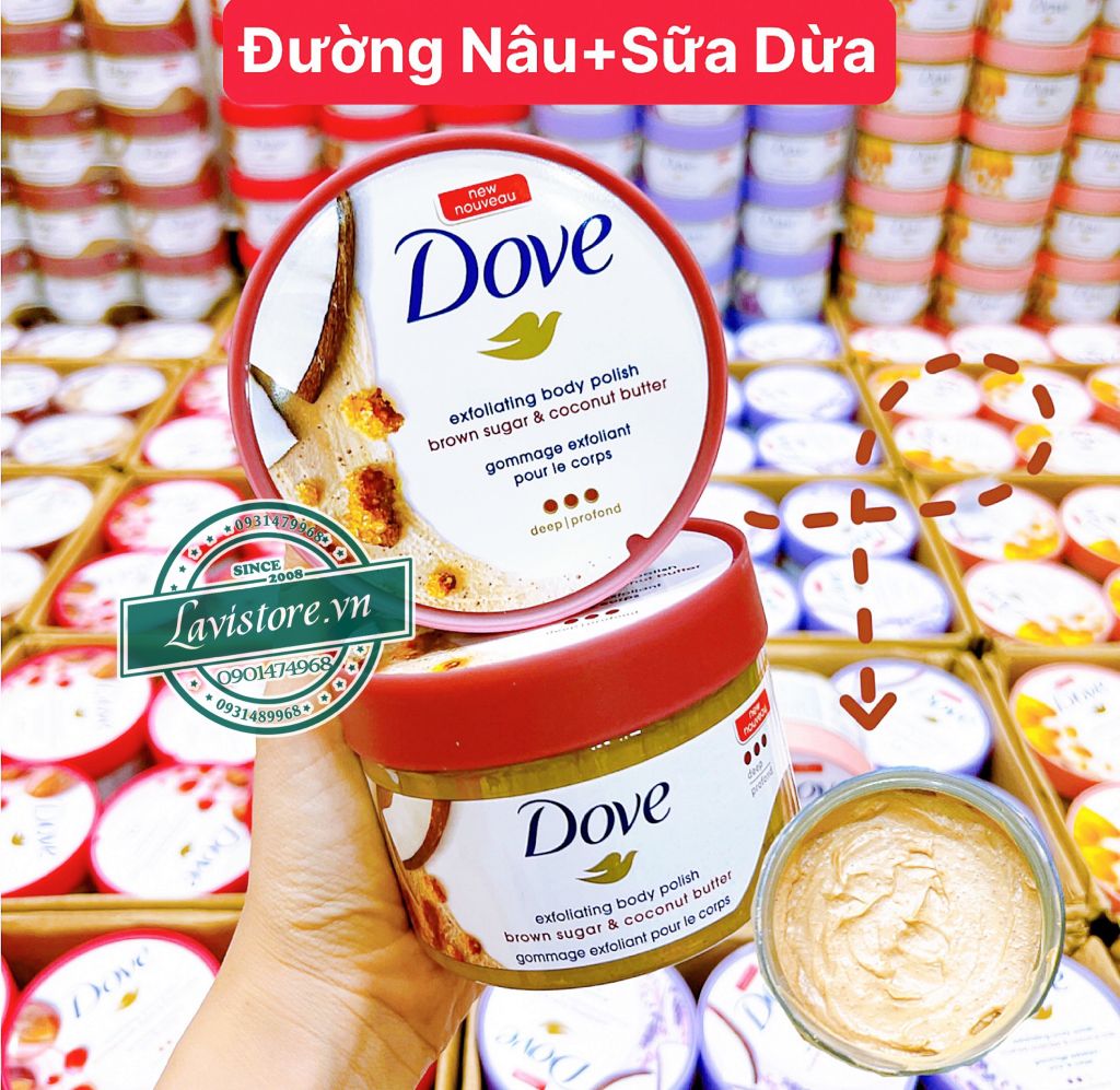 (08/2026) (Bản Mỹ) TDC Dove macca 298g