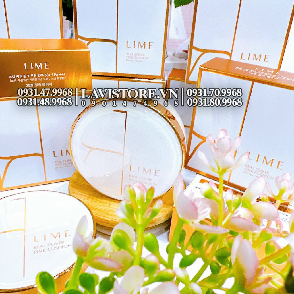 (10/2025) Cushion LIME Real Cover SPF50++ PA++ (TRẮNG-DA DẦU) Tone 20