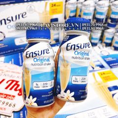 (03/2025) Sữa Ensure nước Mỹ 237ml - Vị Vani 24 chai