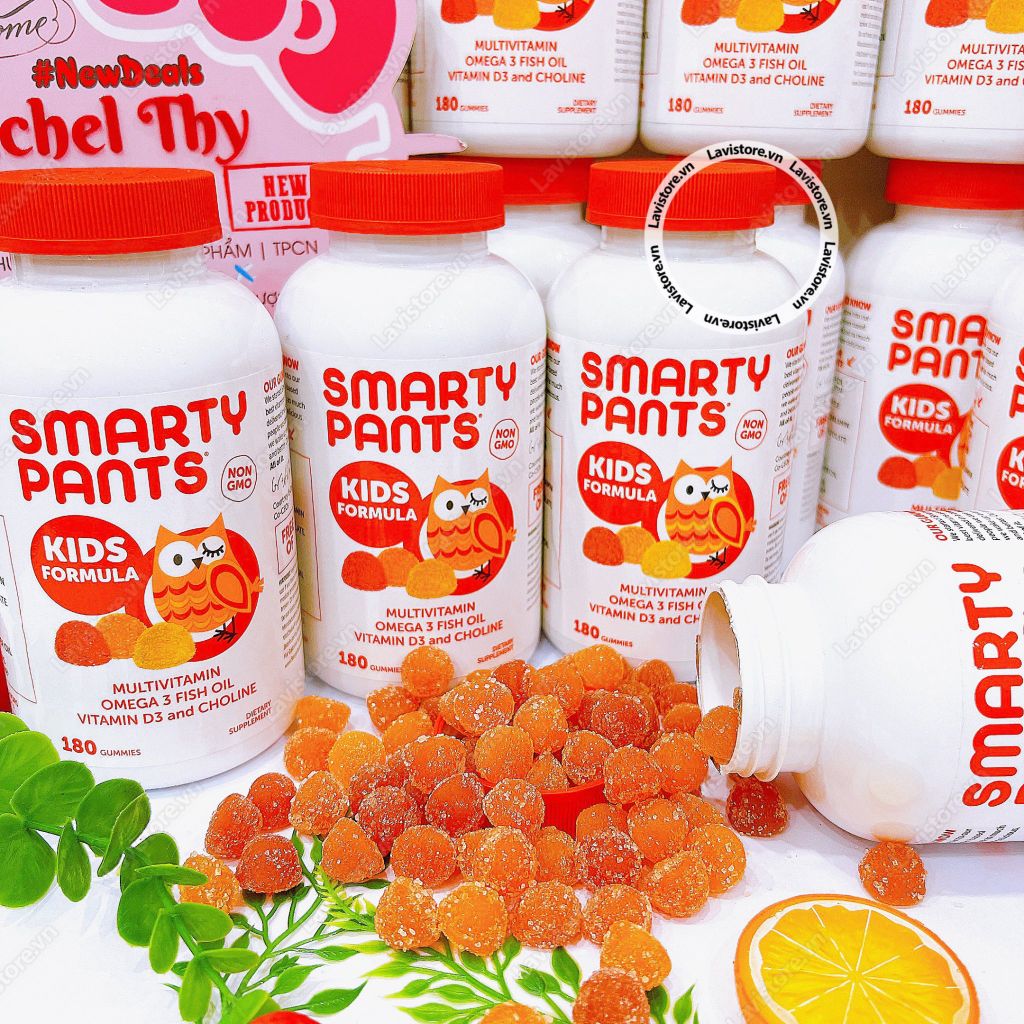 (07-09/2024) Kẹo Multivitamin Omega Fish Oil Smarty Pants Kids 180 viên