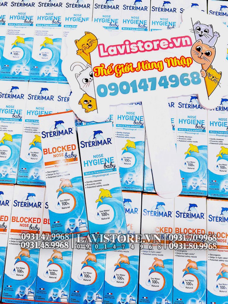 (02/2025) Xịt cá heo STERIMAR baby DECONGESTION 100ml - MÀU CAM