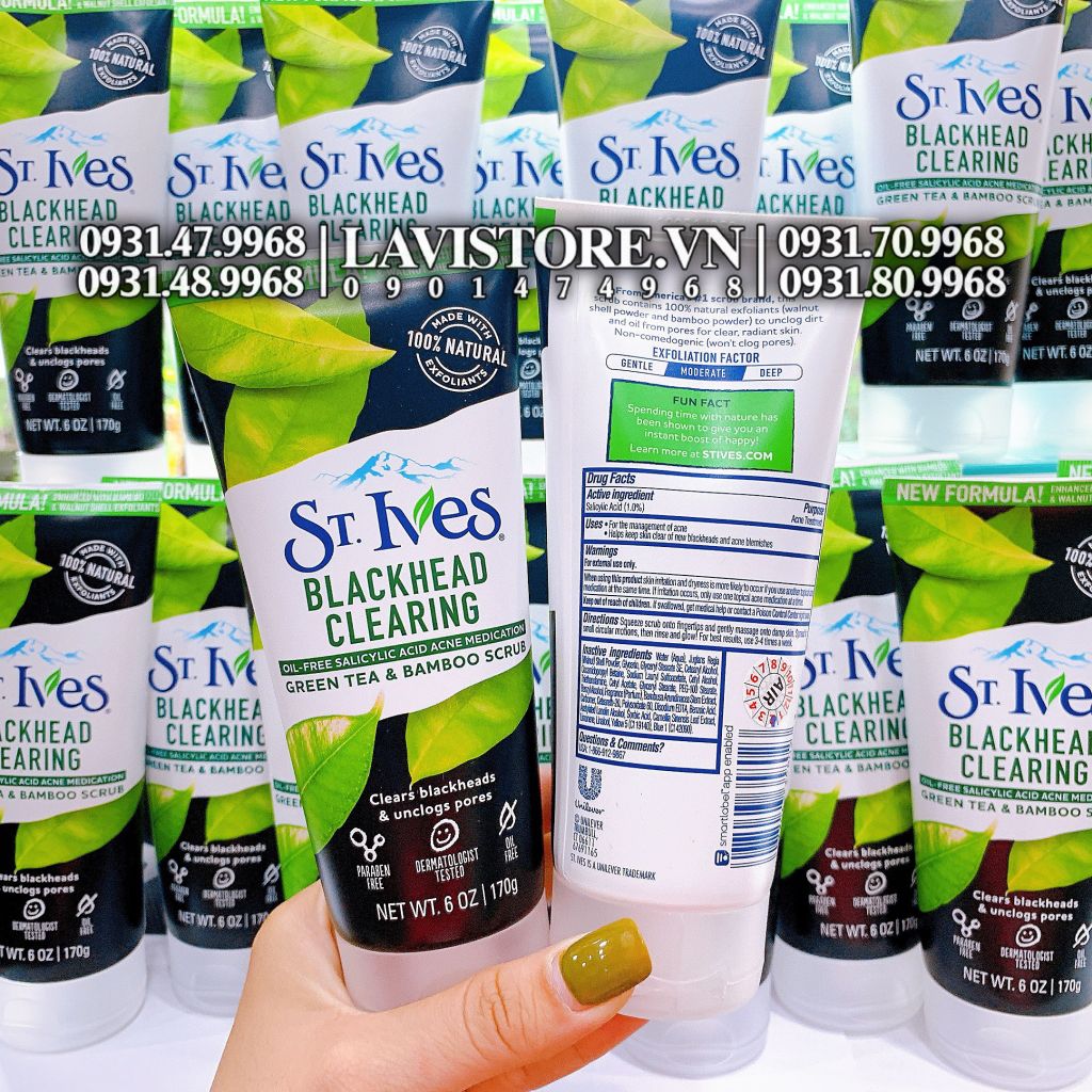 (XANH LÁ) SRM ST.Ives Avocado & Honey 170g