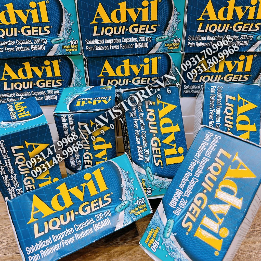 (08/2023) Thuốc giảm đau Advil 200v dạng Gel