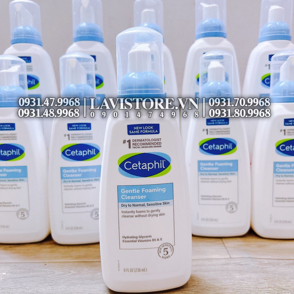 SRM Cetaphil tạo bọt Genltle Foaming Cleanser 236ml - XANH DƯƠNG