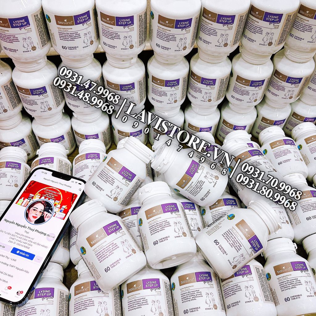 (02/2026) Lysine Bioisland dạng viên 60v