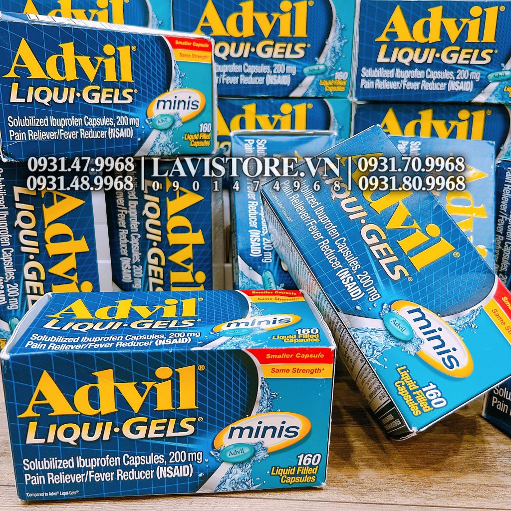 (08/2023) Thuốc giảm đau Advil 200v dạng Gel
