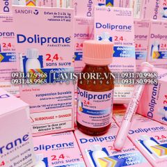 (01/2025) Siro hạ sốt Doliprane 2,4% của Pháp 100ml