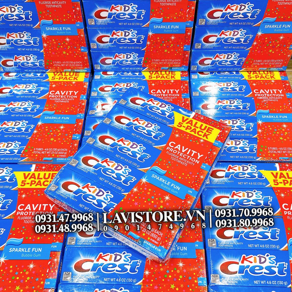 (09/2026) Kem đánh răng Crest Kid's 130g