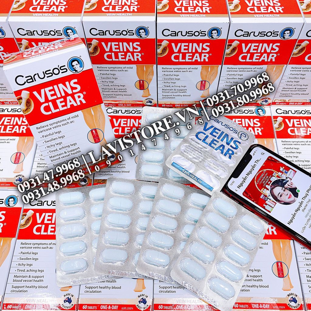 (12/2025) Kem bôi tĩnh mạch Veins Care Caruso's 75g