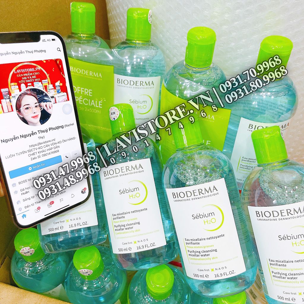 (03/2026) NẮP HỒNG - Tẩy trang BIODERMA 500ml