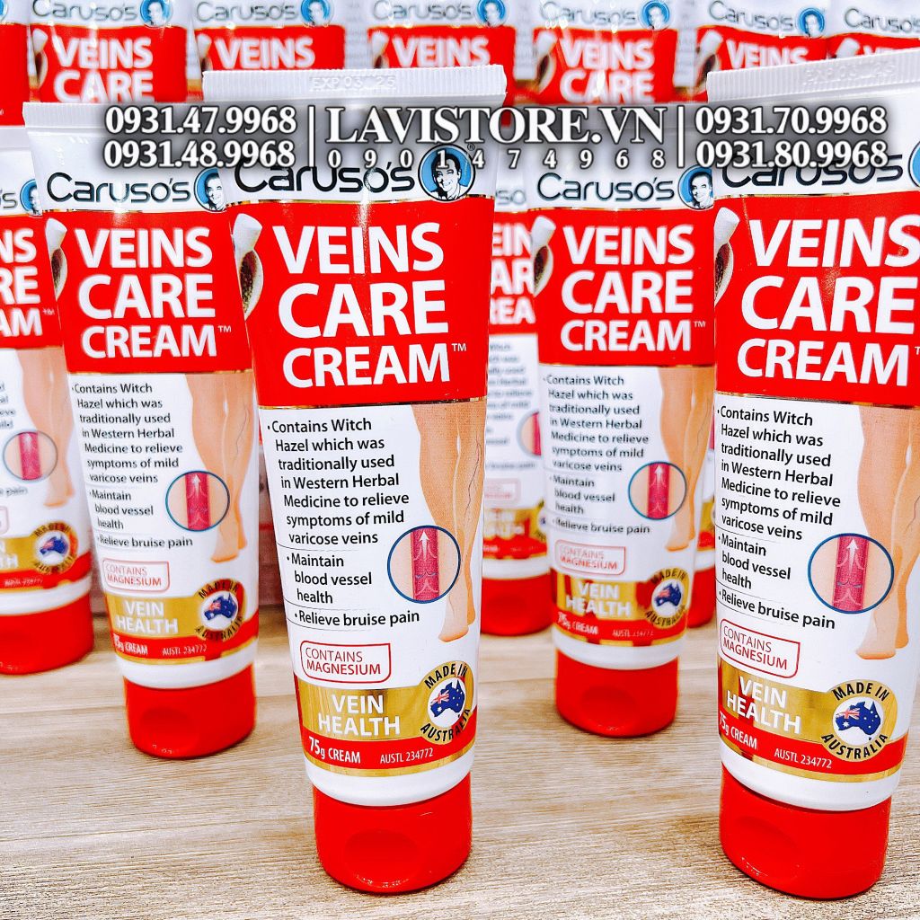 (12/2025) Kem bôi tĩnh mạch Veins Care Caruso's 75g