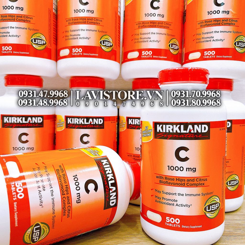 (10/2024) Viên ngậm Vitamin C 500mg Kirkland 500v