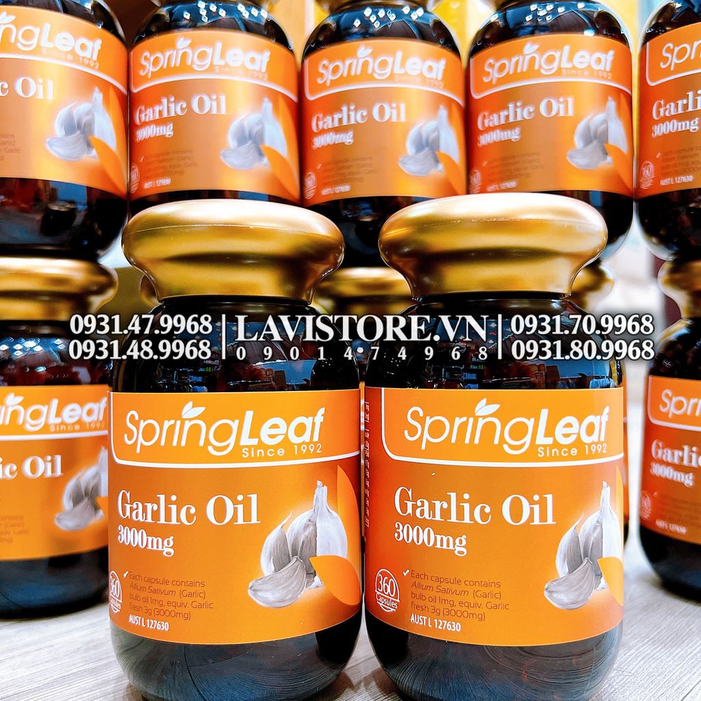 (01/2025) Viên uống Garlic Oil 3000 Úc Spring Leaf 360 viên
