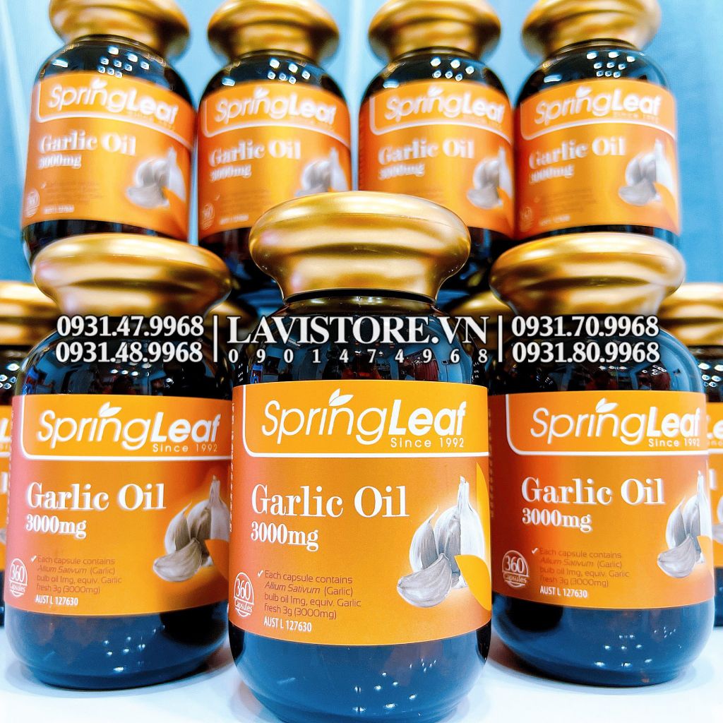 (01/2025) Viên uống Garlic Oil 3000 Úc Spring Leaf 360 viên