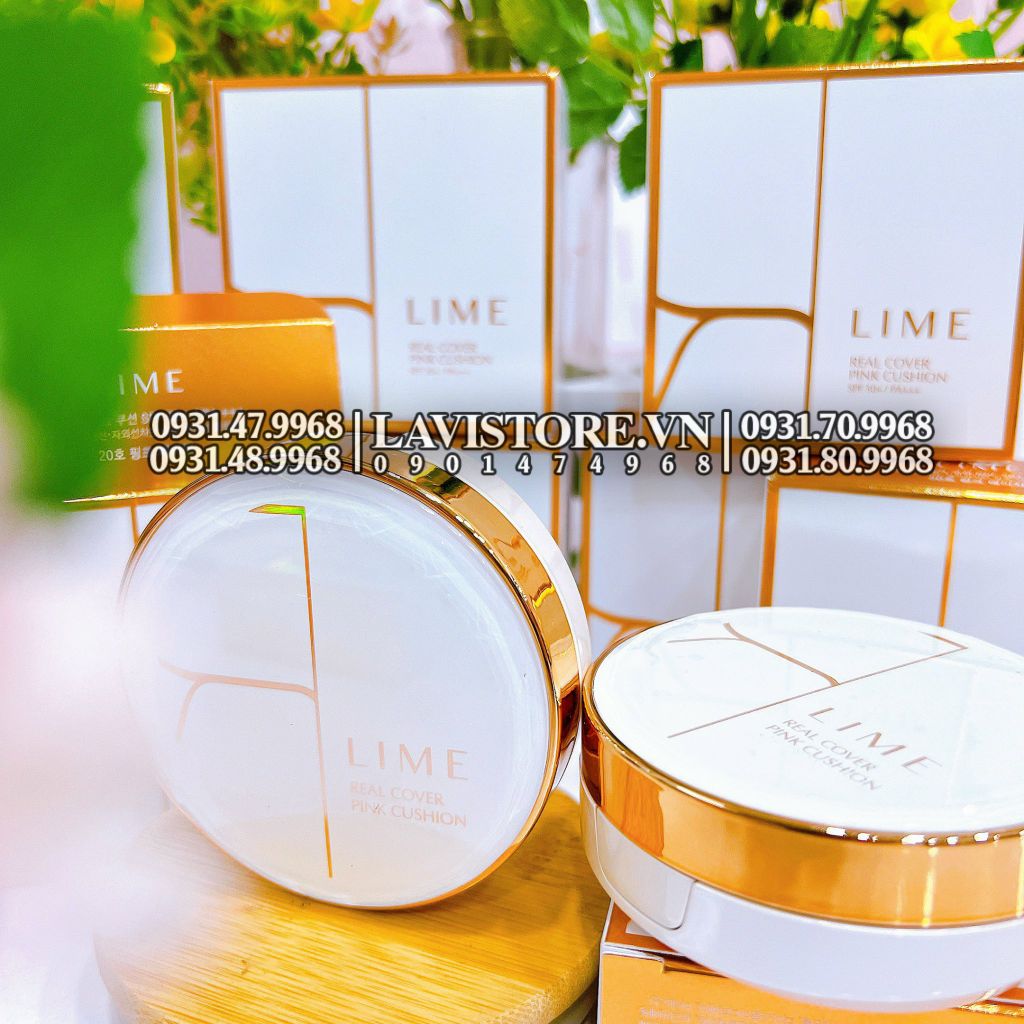 (10/2025) Cushion LIME Real Cover SPF50++ PA++ (TRẮNG-DA DẦU) Tone 20