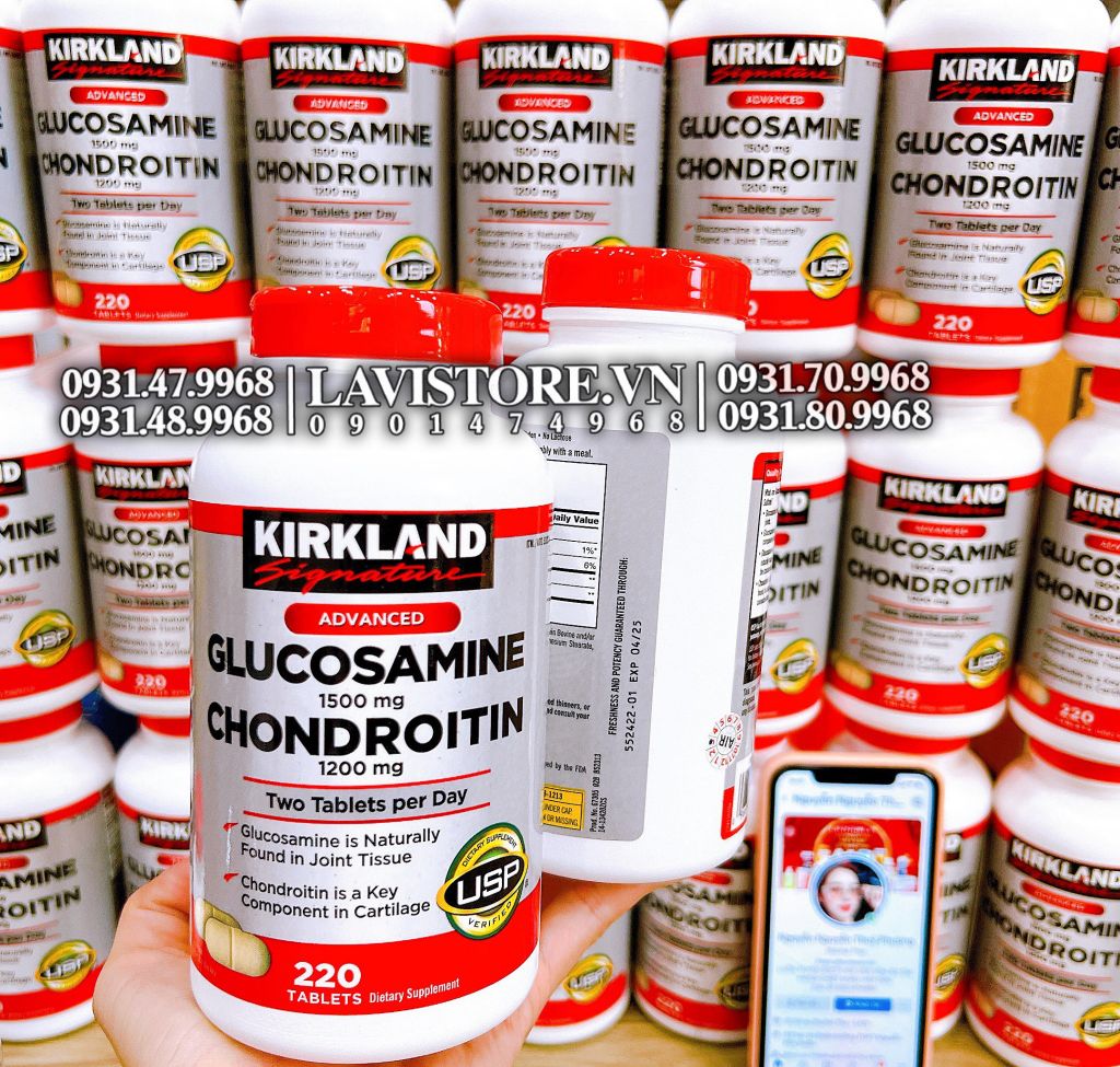 (1/2026) Glucosamin Chondroitin Kirkland 280v (MẪU MỚI)