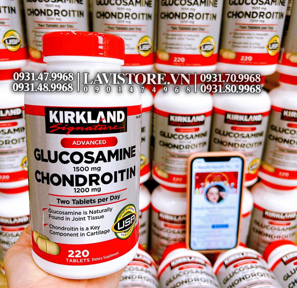 (1/2026) Glucosamin Chondroitin Kirkland 280v (MẪU MỚI)