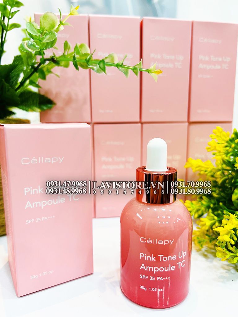 (04/2026) Tinh chất dưỡng trắng CELLAPY PINK TONE UP Ampoule 30g