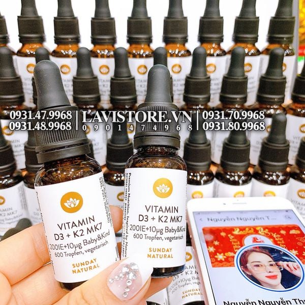 (11/2025) Vitamin D3 + K2 MK7 Sunday Natural 20ml