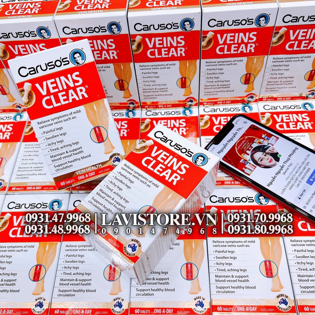 (12/2025) Kem bôi tĩnh mạch Veins Care Caruso's 75g
