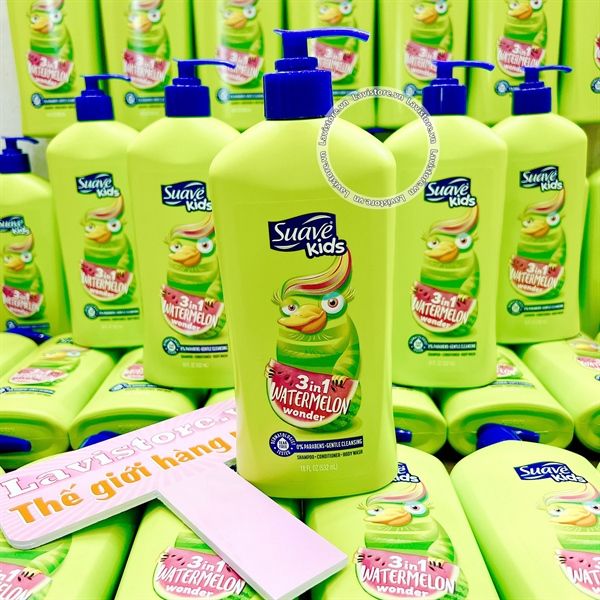 (1/2026)Sữa tắm 3in1 Suave Kids 532ml Watermelon - DƯA HẤU