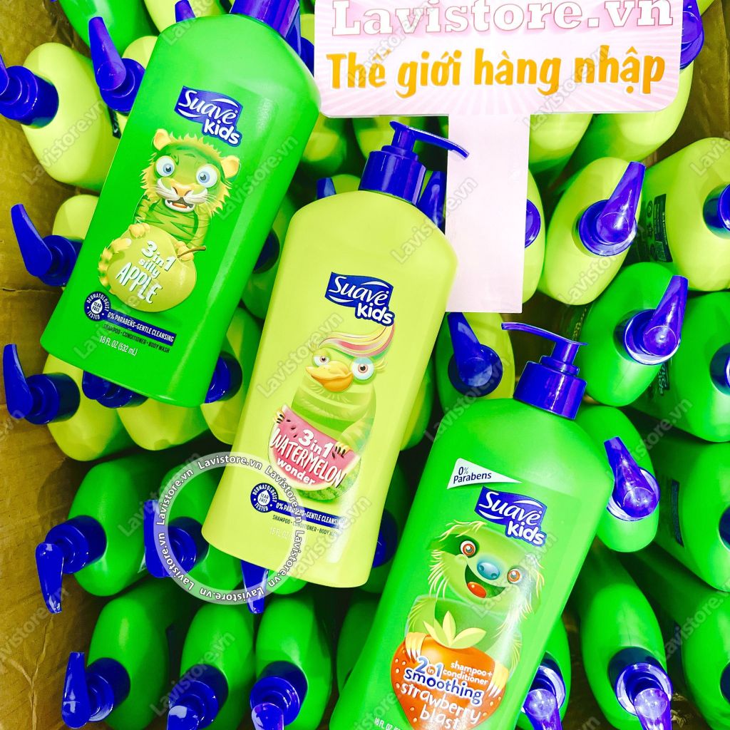 (1/2026)Sữa tắm 3in1 Suave Kids 532ml Watermelon - DƯA HẤU