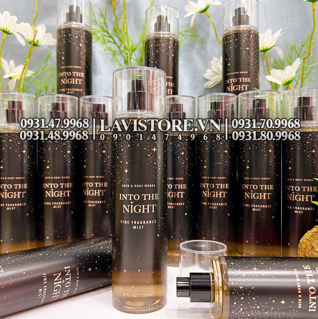 (ORDER) Xịt body B&BW INTO THE NIGHT Fine Fragrance Mist 236ml