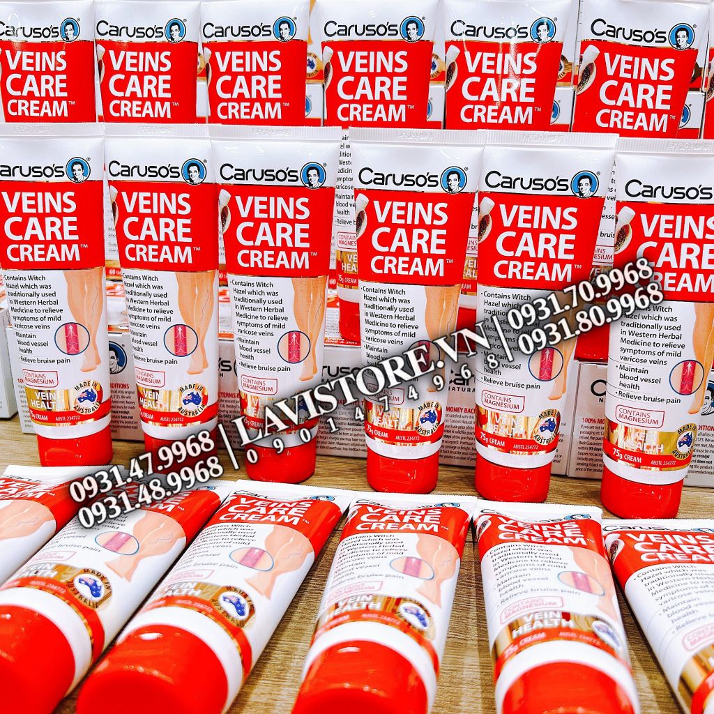 (12/2025) Kem bôi tĩnh mạch Veins Care Caruso's 75g