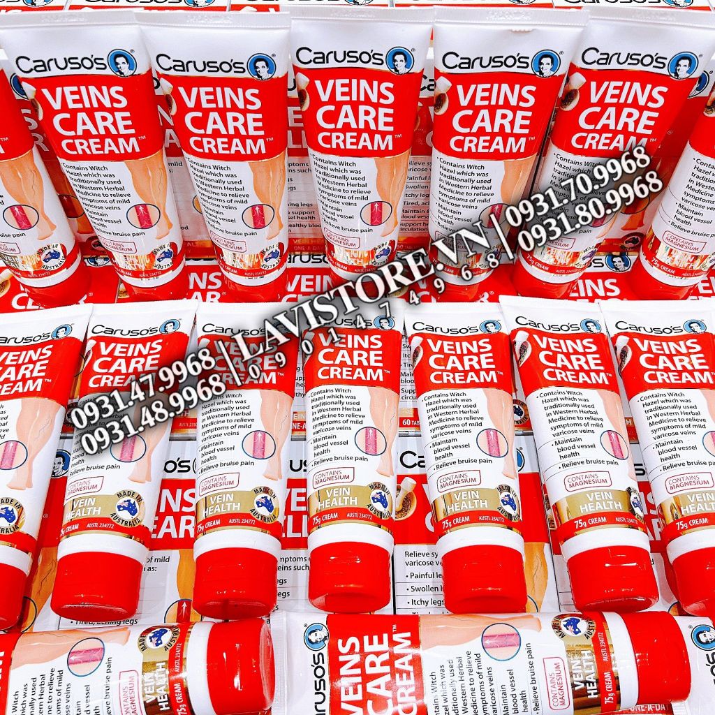 (12/2025) Kem bôi tĩnh mạch Veins Care Caruso's 75g