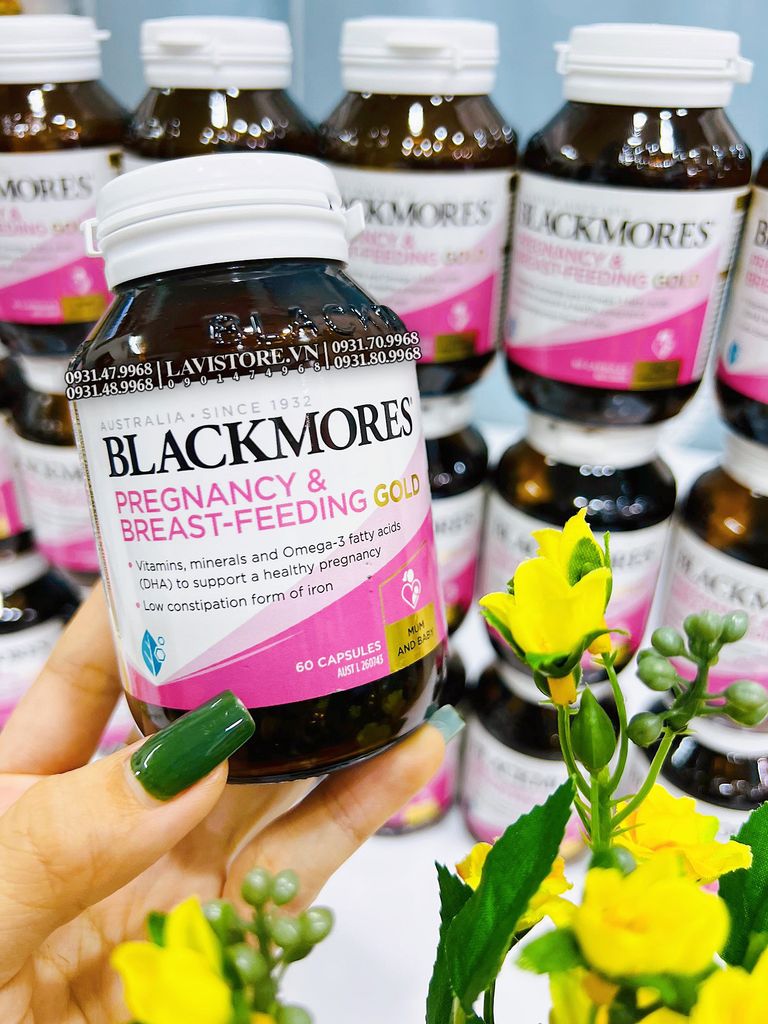 (04-07/2025) Bổ bầu Blackmores Pregnancy & Breast Feeding Gold 120v