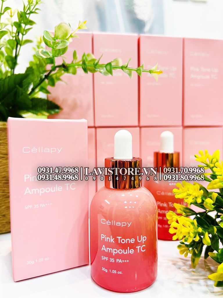 (04/2026) Tinh chất dưỡng trắng CELLAPY PINK TONE UP Ampoule 30g