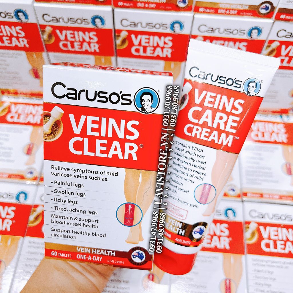 (12/2025) Kem bôi tĩnh mạch Veins Care Caruso's 75g