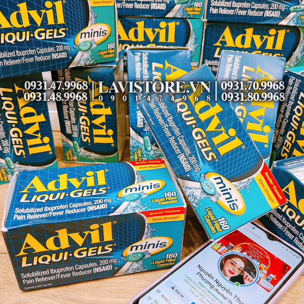 Giảm đau Advil 120 viên DẠNG GEL