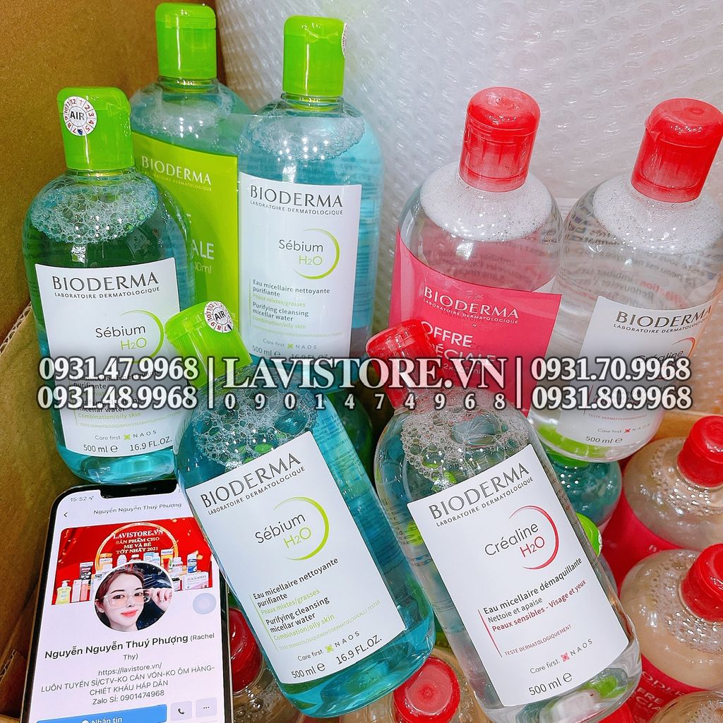 (03/2026) NẮP HỒNG - Tẩy trang BIODERMA 500ml