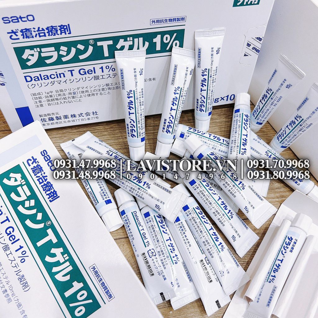 Kem trị mụn Dalacin T Gel 1% 10g
