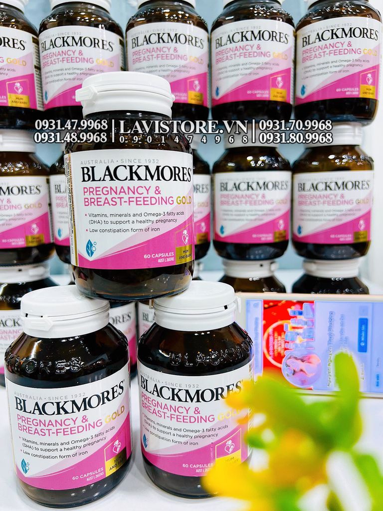 (04-07/2025) Bổ bầu Blackmores Pregnancy & Breast Feeding Gold 120v