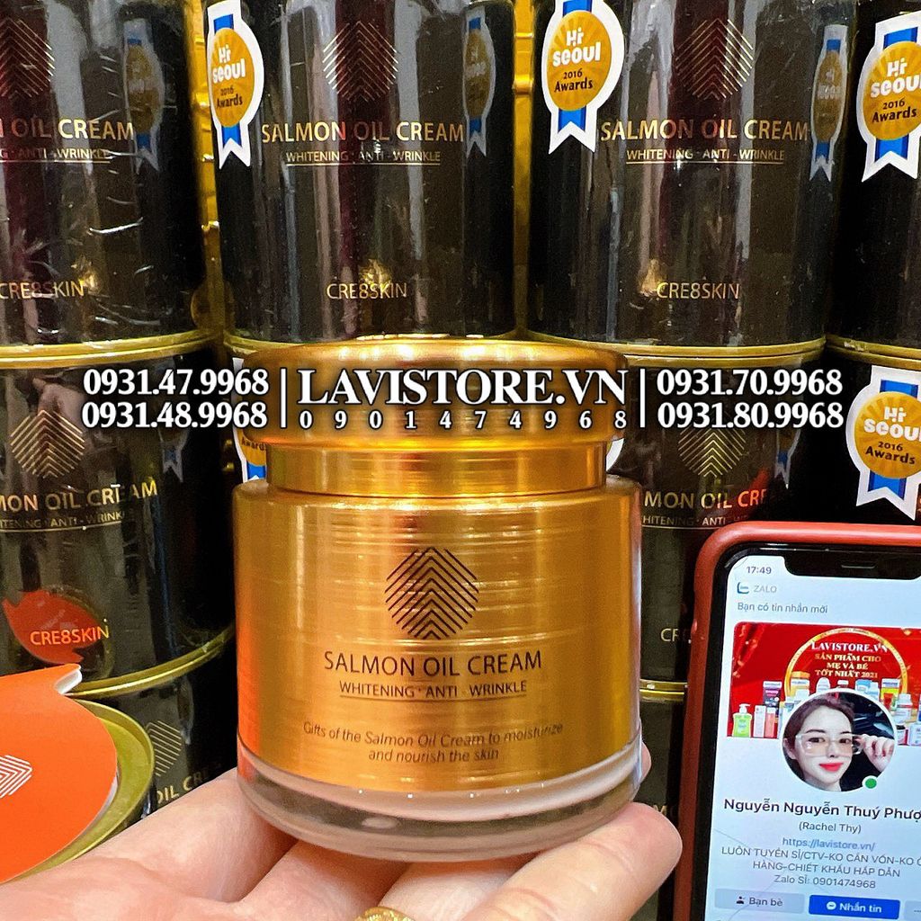 (05/2026) Kem cá hồi Salmon Cre8Skin 80g - KEM ĐÊM
