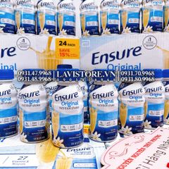(03/2025) Sữa Ensure nước Mỹ 237ml - Vị Vani 24 chai