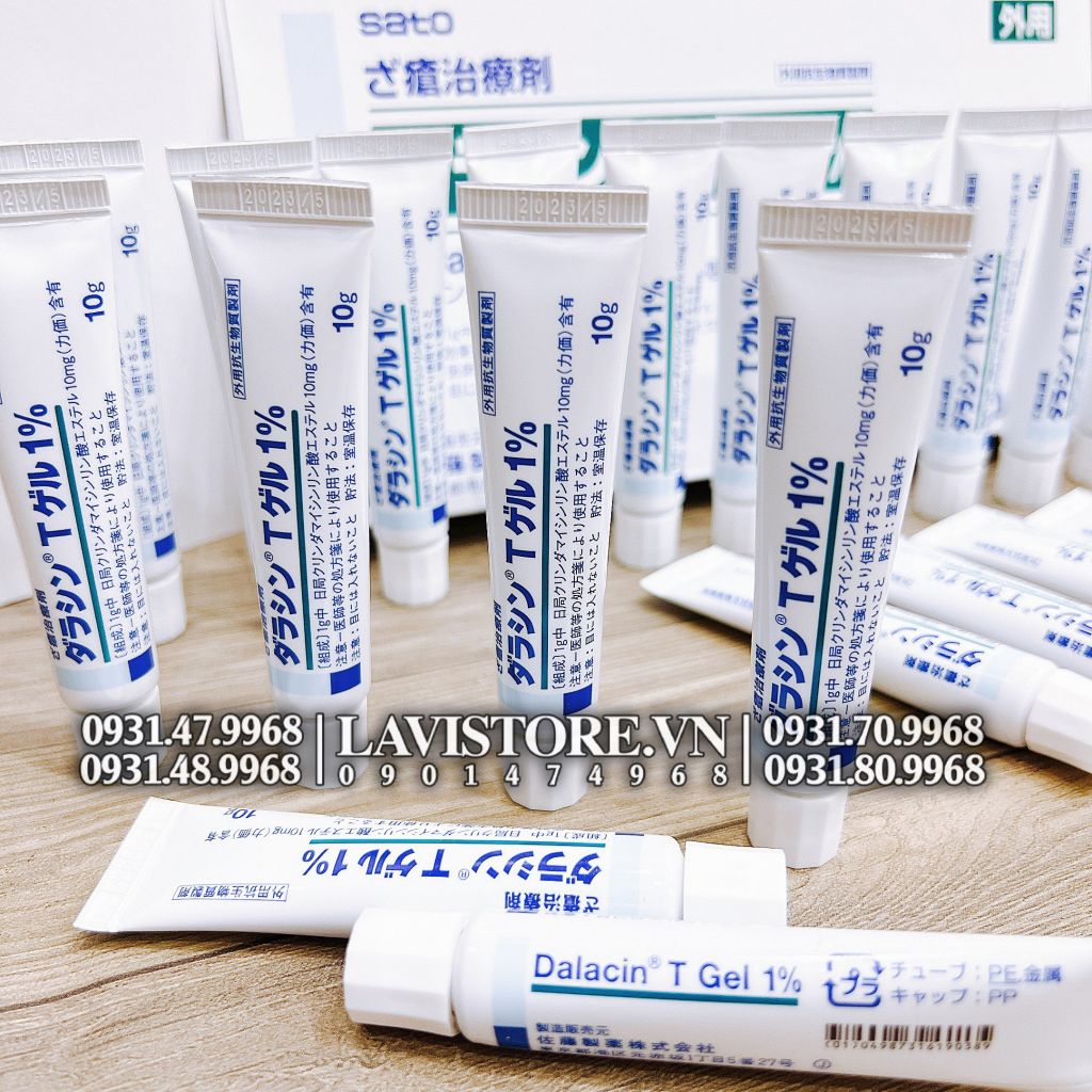 (08/2024) Kem trị mụn Dalacin T Gel 1% 10g